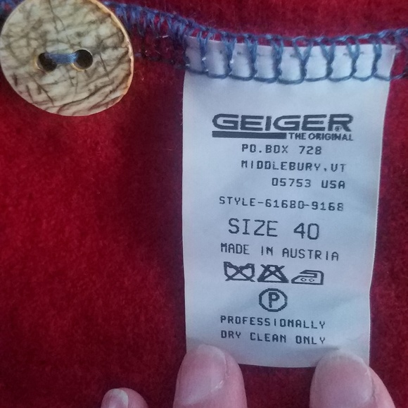 Geiger boiled wool multicolor sweater coat, XL #clowncore - Picture 3 of 5